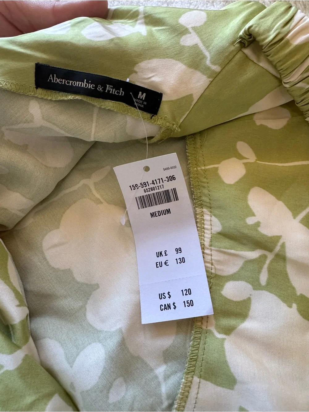 Abercrombie & Fitch Green Floral Slip Maxi Dress M